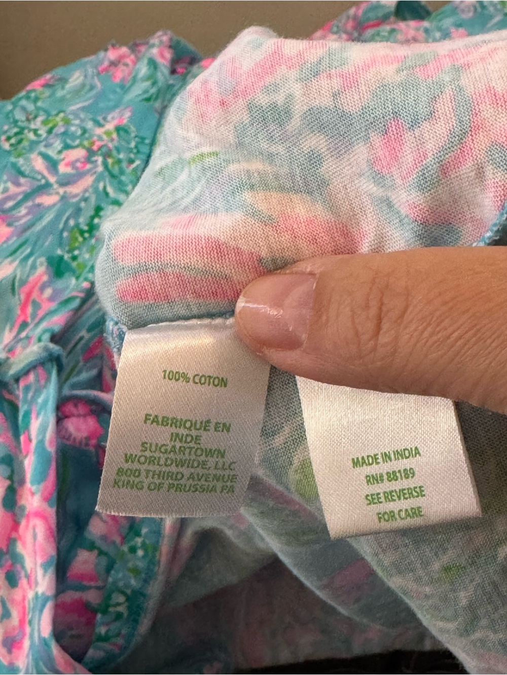 Lilly Pulitzer Amalfi Swing Dress Blue/green and Pink Medium - Picture 7 of 9